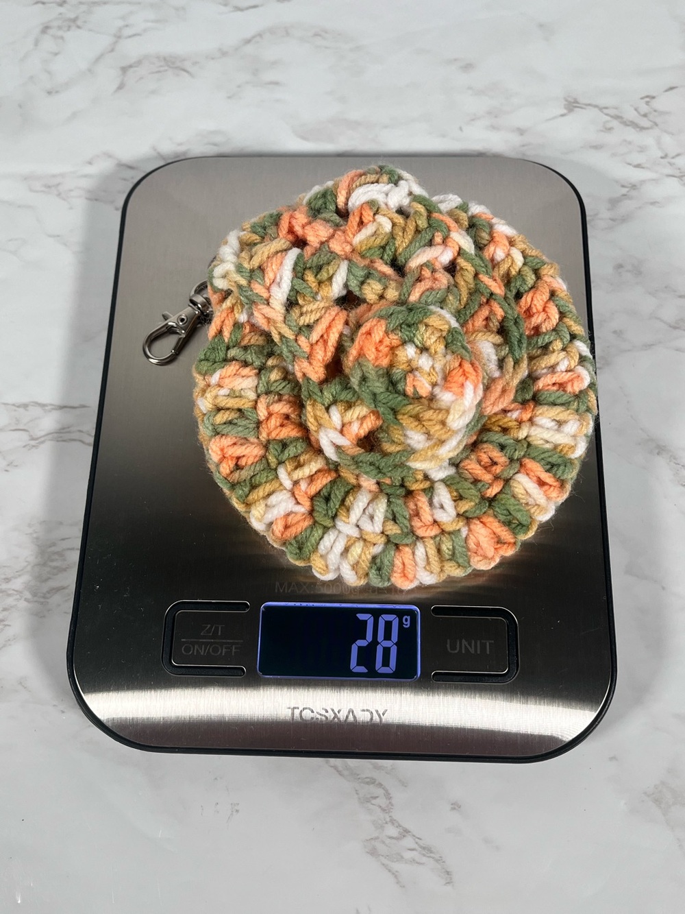 Crochet Round Coin Pouch Keychain Bag Charm - Picture 8 of 8
